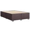 vidaXL Boxspring met matras stof donkerbruin 140x190 cm