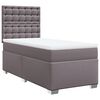 vidaXL Boxspring met matras kunstleer grijs 90x190 cm