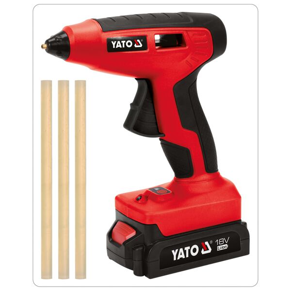 YATO Lijmpistool met 1,5 Ah Li-ion-accu high flow 18 V 11 mm