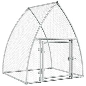 vidaXL Kippenhok 100x105x120 cm gegalvaniseerd staal zilverkleurig