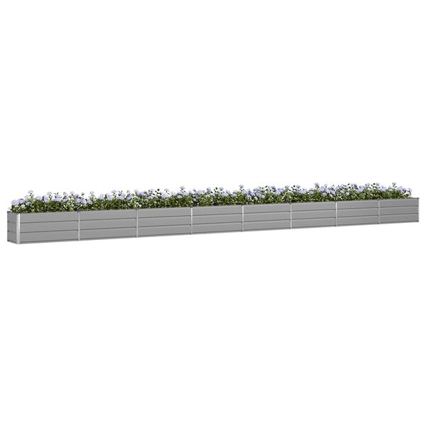 vidaXL Plantenbak Lichtgrijs 480 x 50 x 45 cm Gegalvaniseerd staal