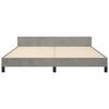 vidaXL Bedframe zonder matras 180x200 cm fluweel lichtgrijs