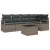 vidaXL Tuin Sofa Set met kussen met opslag 6 pcs Lichtgrijs