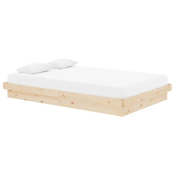 vidaXL Bedframe massief hout 120x190 cm