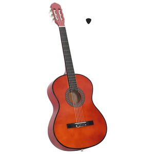 vidaXL Gitaar klassiek beginner 4/4 39" lindenhout