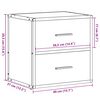 vidaXL Nachtkastjes 2 st wandgemonteerd 40x31x39,5cm sonoma eikenkleur