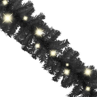 vidaXL Kerstslinger met LED-lampjes 5 m zwart