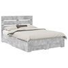vidaXL Bedframe met lade Beton Grijs 140 x 200 cm Bewerkt hout