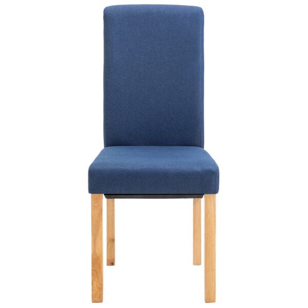 vidaXL Eetkamerstoelen 4 st stof blauw