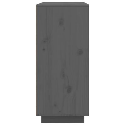 vidaXL Dressoir 60x35x80 cm massief grenenhout grijs