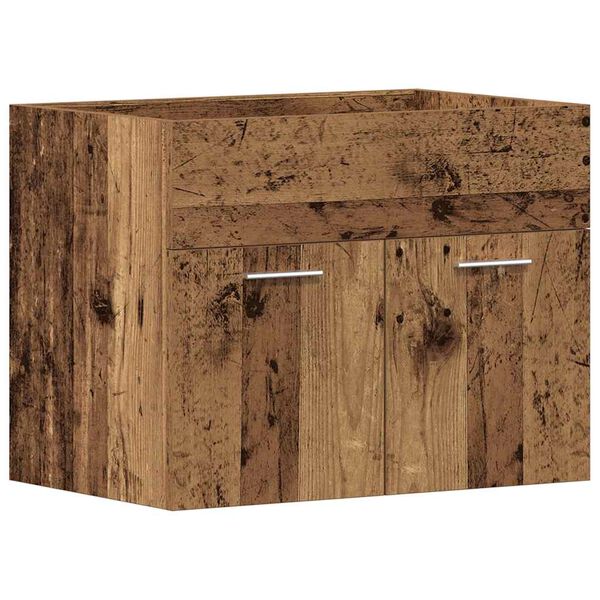 vidaXL Wastafelkast 60x38,5x46 cm bewerkt hout oud houtkleurig