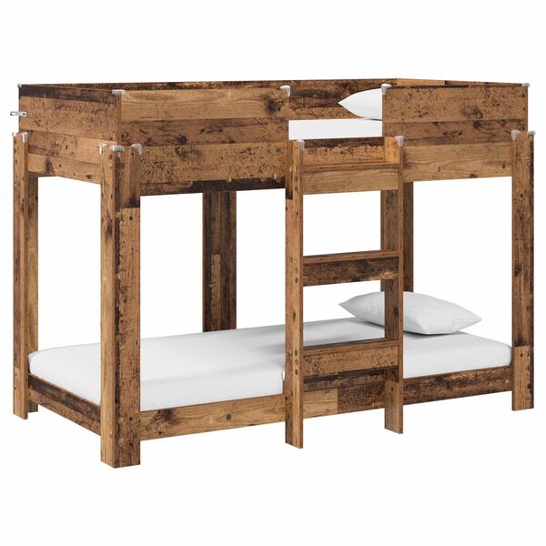 vidaXL Bunk Bed voor Kinderen Oudhout 80 x 160 cm Bewerkt hout