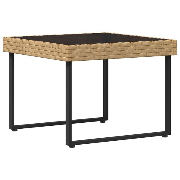 vidaXL Tuinbankenset met kussen 2 pcs Naturel Staal