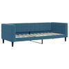 vidaXL Slaapbank met onderschuifbed en lades 80x200 cm fluweel blauw