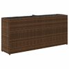 vidaXL Plantenbakken met 2 potten 2 st 90x20x40 cm poly rattan bruin