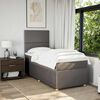 vidaXL Boxspring met matras stof taupe 90x190 cm