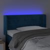 vidaXL Hoofdbord LED 93x16x78/88 cm fluweel blauw