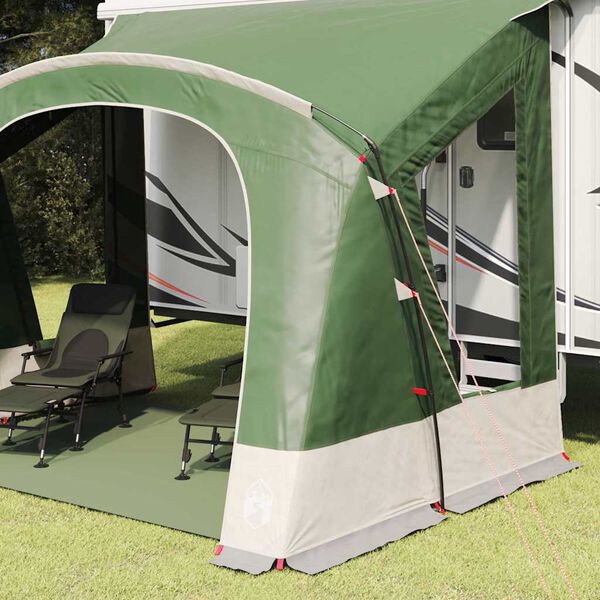 vidaXL Caravan Tent 3-Persoon met dak Groen 252 x 245 x 245 cm