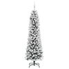 vidaXL Kunstkerstboom met 300 LED Wit 210 cm PVC en Metaal en Plastic