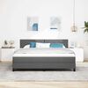 vidaXL Boxspringbed met matras Donkergrijs 180 x 200 cm Stof