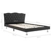 vidaXL Bed met matras stof donkergrijs 140x200 cm