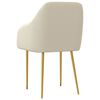 vidaXL Eetkamerstoelen 2 st fluweel cr&egrave;mekleurig