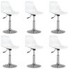 vidaXL Eetkamerstoelen draaibaar 6 st PP wit