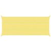 vidaXL Zonneschaduwzeil Geel en Wit 6 x 2,5 m 100% Polyester Oxford