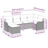 vidaXL Tuin Sofa Set 6 pcs Zwart poly rattan