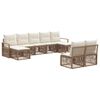 vidaXL Tuinbankenset 9 pcs Beige poly rattan