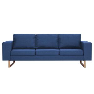 vidaXL Driezitsbank stof blauw