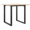 vidaXL Eettafel O-frame 80x80x75 cm massief grenenhout en staal