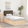 vidaXL Bedframe met Gevoerd Hoofdgedeelte Taupe 100 x 200 cm
