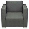 vidaXL Fauteuil stof donkergrijs