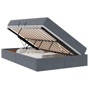 vidaXL Opbergbed met matras Donkergrijs 120 x 200 cm Fluweel