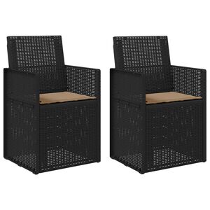 vidaXL Tuin Eetstoelen 2 st Antracietkleurig en taupe PP