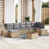 vidaXL Tuin Sofa Set 8 pcs beige en lichtgrijs