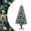 vidaXL Kunstkerstboom Groen 180 cm PVC en Staal en Plastic