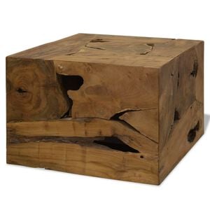 vidaXL Salontafel 50x50x35 cm echt teakhout bruin