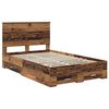 vidaXL Bedframe met hoofdeinde Oudhout 120 x 200 cm Bewerkt hout