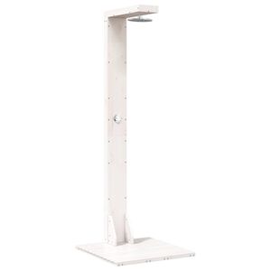 vidaXL Buitendouche 210 cm Massief grenenhout en roestvrij staal Wit