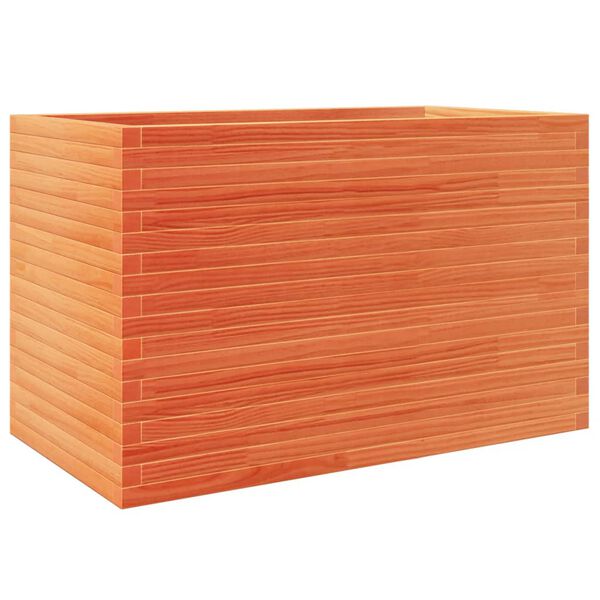 vidaXL Plantenbak 110x60x68,5 cm massief grenenhout wasbruin