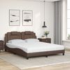 vidaXL Bed "Viana" met matras kunstleer bruin 160x200 cm