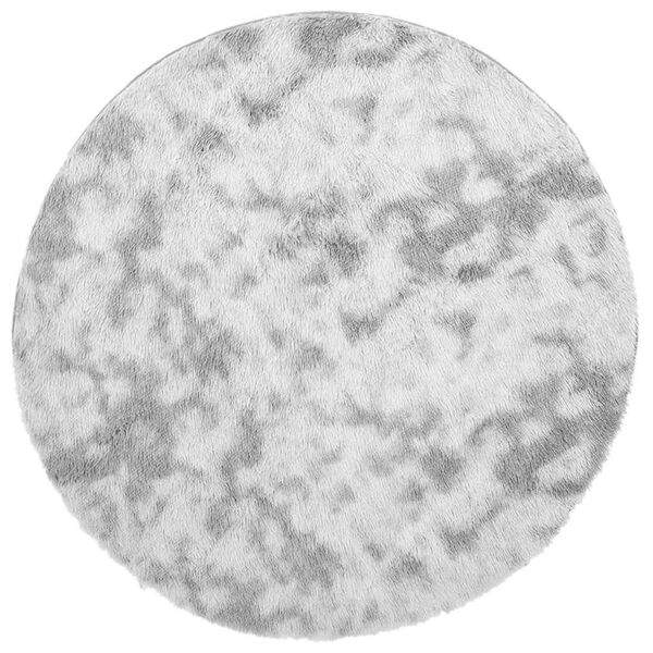 vidaXL Hoogpolig vloerkleed NAVARRA 100x100 cm polyester zilvergrijs