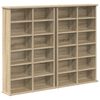vidaXL CD Kast 2 st Sonoma Eiken 60 x 17 x 92 cm Bewerkt hout