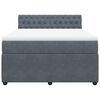 vidaXL Boxspring met matras fluweel donkergrijs 140x190 cm