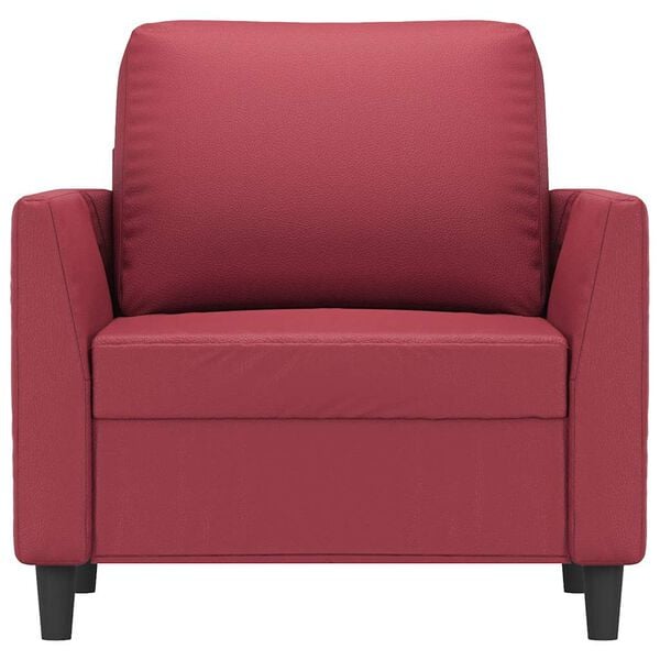 vidaXL Fauteuil 60 cm kunstleer wijnrood