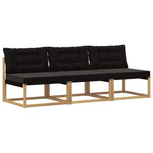 vidaXL Buiten Midden Sofa Massief Acaciahout en Textilene Wit