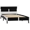 vidaXL Bedframe met LED kunstleer zwart 90x200 cm