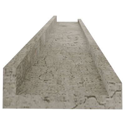vidaXL Wandschappen 4 st 80x9x3 cm betongrijs